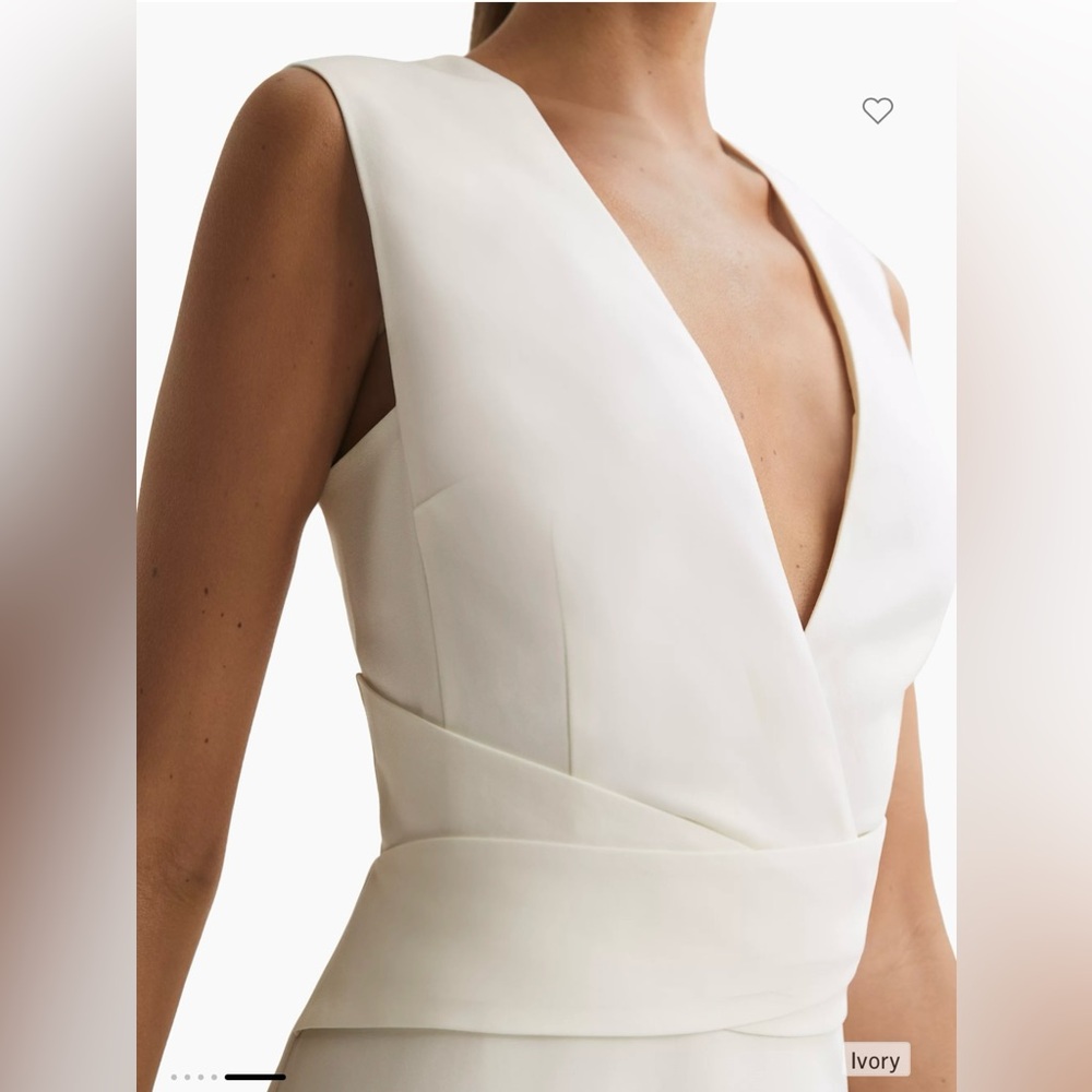 Reiss Jayla wrap effect midi dress